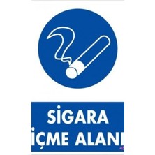 Ennalbur Sigara İçme Alanı Uyarı Levhassı 25x35 KOD: 450