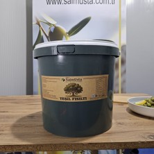 Saim Usta Kırma Yeşil Zeytin 10 kg Kova