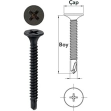SHC4200 Mey Ithalat® Akdeniz 3,5X25 Matkap Uçlu Alçıpan Vidası 1000 Adet