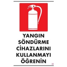 Ennalbur Yangın Söndürme Tüpü Uyarı Levhası 25x35 KOD:859