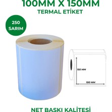 RULORULO 100X150 Termal Barkod Etiketi 1 Adet 250 Sarımlık Rulo