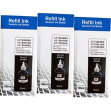 Melsan Brother T510W Uyumlu Siyah Muadil Mürekkep 3X100 ml (Toplam 300 Ml)