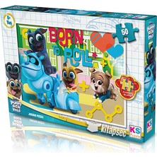  ks puppy dog pals 50parça karton puzzle