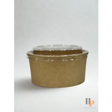 GÜNPAK 1300 cc Kraft Salata Kasesi – Karton Malzeme, Tek Kullanımlık, 50'lipaket