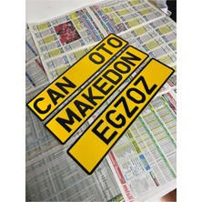 Özgürce Kişiye Özel Sarı Dekor Plaka ile Evinize Şıklık Katın