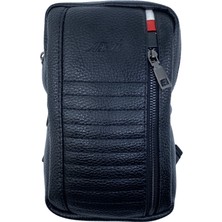 Elit Suni Deri Evrak Çantası Siyah