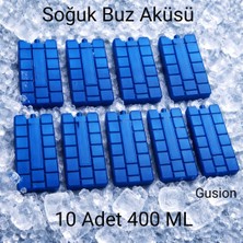 Gusion Dolu Plastik Buz Aküsü 10 Adet Sızdırmaz  Darbaye Dirençli Taşıma Çantaları, Soğutucu, Piknik Çantası