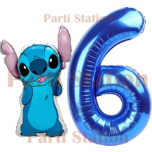 Parti Station Lilo Stitch Balon Konsept 6 Yaş Doğum Günü Balon Seti