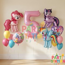 Parti Station My Little Pony Temalı 5 Yaş Balon Seti 14 Parça Doğum Günü Balon