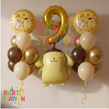 Parti Station Kuromi Pompompurin 9 Yaş Temalı Doğum Günü Parti Balon Seti 19 Parça