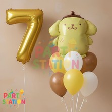 Parti Station Kuromi Pompompurin 7 Yaş Konsept Doğum Günü Partisi Balon Seti