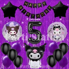 Parti Station Kuromi Temalı 5 Yaş Doğum Günü Balon Seti