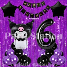 Parti Station Kuromi Konsept 6 Yaş Doğum Günü Balon Seti