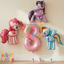Parti Station My Little Pony Konsept 8 Yaş Balon Seti 4 Parça Doğum Günü Balon