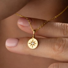 Gumush Gümüş Gold Minimal Yıldız Kadın Kolye