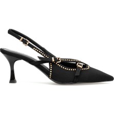 Ayakkabı Fuarı Elit PM492 K2601 Kadın Klasik Topuklu Ayakkabı Siyah