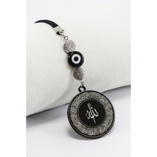 Özgürce Siyah Cam Nazar Boncuklu Allah Lafzı Ayetel Kürsi Felak Nas Ihlas Dikiz Ayna Süsü