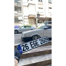 Özgürce Kişiye Özel Mavi Dekor Saç Plaka, Şık Hediye ve Kişisel Dokunuş