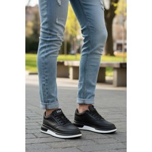 Cap 2040 Erkek Klasik Sneaker Siyah - Beyaz