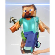 Parti Station Minecraft Steve Folyo Balon 70 cm