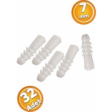 Politec ZP-1203 7 Numara Beton Duvar Plastik Dübel (32 Adet)
