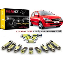 Özgürce Parlak Beyaz LED Iç Aydınlatma Ampul Seti Hyundai Getz Için