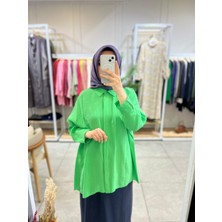Nuss 3001 Oversize Düğmeli Gömlek Benetton