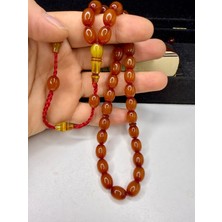 İskenderun Tesbih Iskenderun Tespih Birebir Osmanlı Benzetmesi Junaid Hasan Usta Işi Çubuk Sıkma Kehribar Tesbih