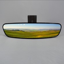 Özgürce Şık Eğik Kollu Pırlanta Dikiz Aynası, 25X6 Cm, Siyah, Evrensel Uyum