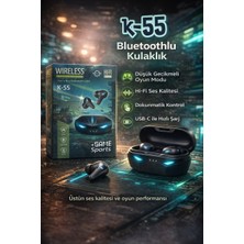 Almanara Project K-55 Pro Kablosuz Kulaklık – Hi-Fi Ses Kalitesi, Düşük Gecikme, Usb-C Şarjlı Gaming Kulaklık