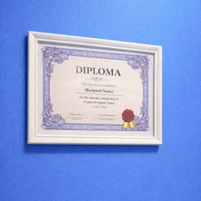 Hediye Vakti A4 Beyaz Diploma ve Sertifika Çerçevesi – 21,5X31 cm Duvar ve Masa Çerçevesi