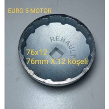 Özgürce Döküm Tas Tip Yağ Filtre Anahtarı, Renault Reno 1.4-1.6, 76 Mm, 12 Köşe