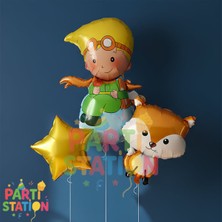 Parti Station Little Prince Konsept Balon Seti Küçük Prens ve Tilki Doğum Günü Tema Balon Seti 3 Parça