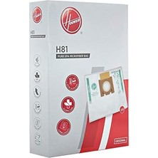 Hoover H81 Elektrikli Süpürge Torbaları Orijinal Aksesuar Mikrofiber Saf Epa 4'lü Paket