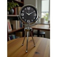 Çetiner Group Krom Asil Üç Ayaklı Metal Masa Saati