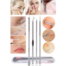 İntora 4 Lü Kutulu Paslanmaz Komedon Akne - Siyah Nokta Temizleyici Set