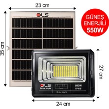 Dls 550W Güneş Enerjili Solar LED Projektör Harici Solar Panelli, 5 Metre Kablolu, Hareketli Konsollu, Dış Mekan Bahçe Güvenlik Aydınlatma 503-550