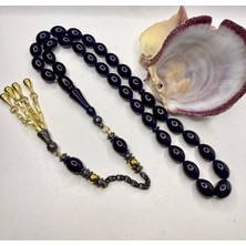 İskenderun Tesbih Iskenderun Tespih Ağır Tasarım Pirinç Püsküllü Dışı Siyah Iç Renk Parlement Ateş Kehribar Tesbih