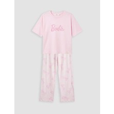 LC Waikiki Lcw Young Pembe Bisiklet Yaka Barbie Baskılı Kadın Pijama Takım