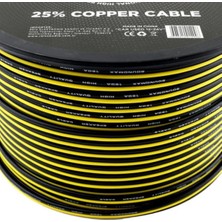 Soundmax 16GA Hoparlör Kablosu 5 Metre Amfi Uyumlu - %25 Bakır Kaliteli Hoparlör ve Bass Kablosu - 5 Metre