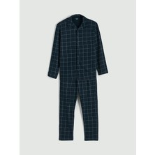 LC Waikiki Lc Waıkıkı Lacivert Standart Kalıp Ekose Erkek Pijama Takımı