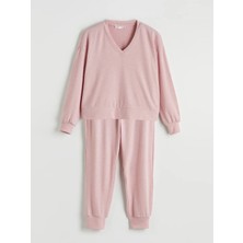 LC Waikiki Lcw Dream Pembe V Yaka Kadın Pijama Takım
