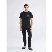 LC Waikiki Lc Waıkıkı Siyah Standart Kalıp Erkek Pijama Takımı