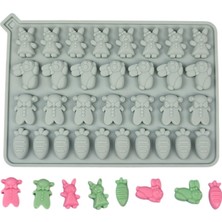 Tahtakale Toptancı Silikon Tavşan Hayvan Havuç Figürleri Haribo Çikolata ve Jelibon Kalıbı