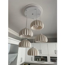 Solis Modern 5’li Sarkıt Avize  Salon ve Mutfak Aydınlatması Şık Bohem Tarz Nestvibe