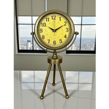 Çetiner Group Retro Antique Üç Ayaklı Metal Eskitme Masa Saati
