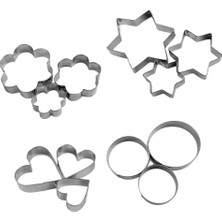 Tp Buğz 12 Adet Paslanmaz Çelik Kurabiye Kalıbı Seti