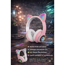 Almanara Project 🎧 Stn-28 Rgb Kedi Kulak Bluetooth Kulaklık 🐱✨