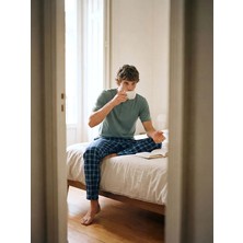 LC Waikiki Lc Waıkıkı Lacivert Standart Kalıp Erkek Pijama Takımı