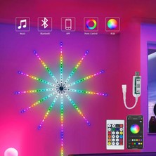 WİderMarkt Rgb Fireworks LED Duvar Işığı | App & Kumanda Kontrollü | Müzik Senkronlu |modüler LED Duvar Lambası